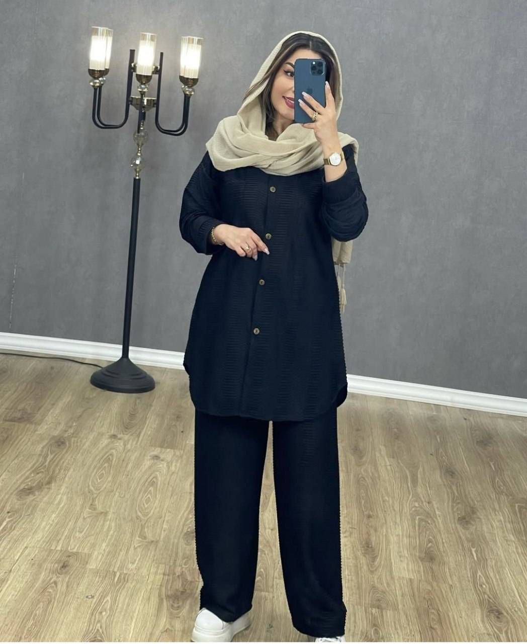 مانتو شلوار بسکوییتی جیران