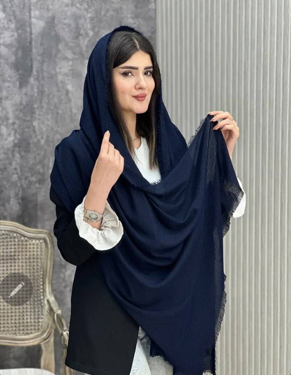 شال کتان رنگی