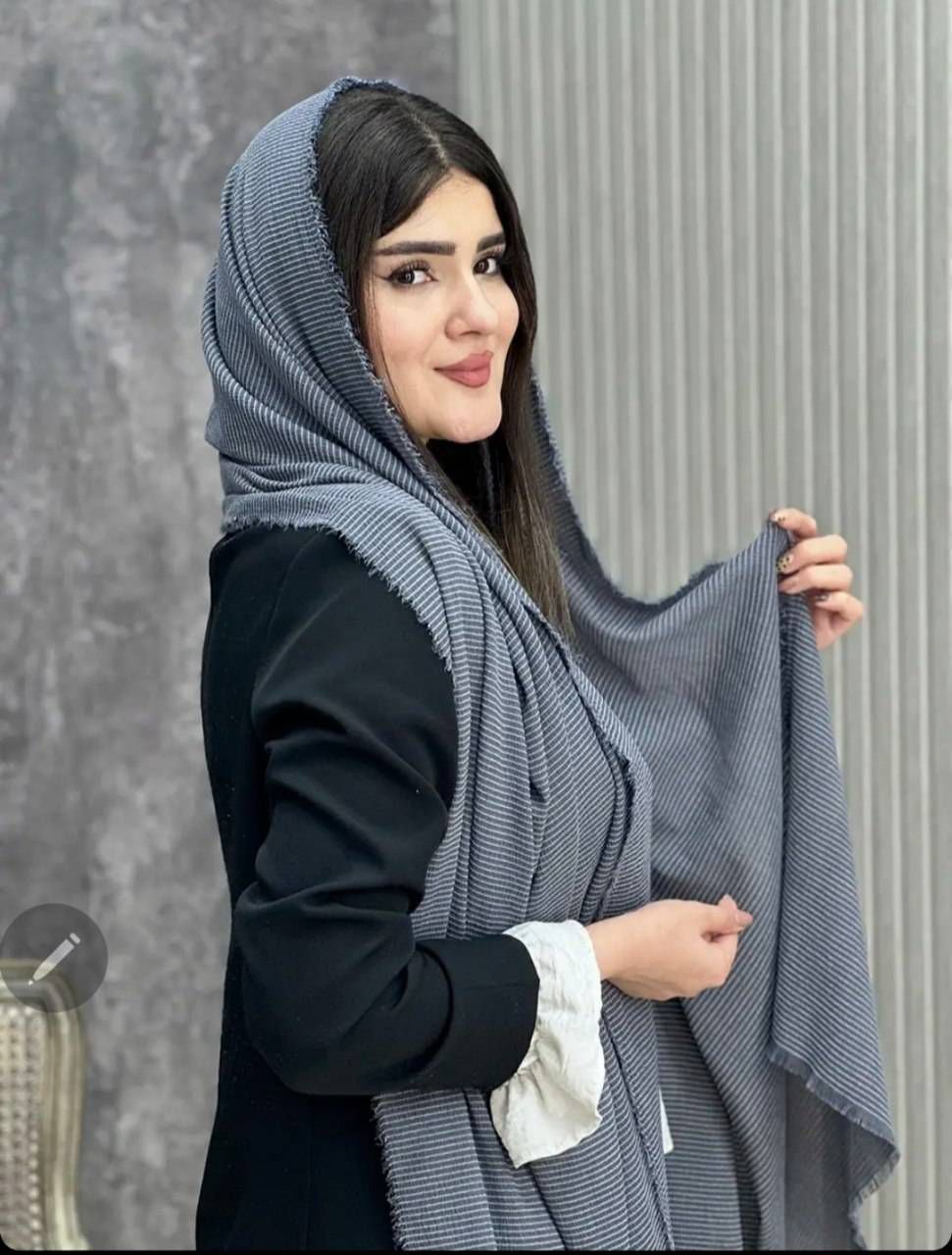 شال کتان رنگی