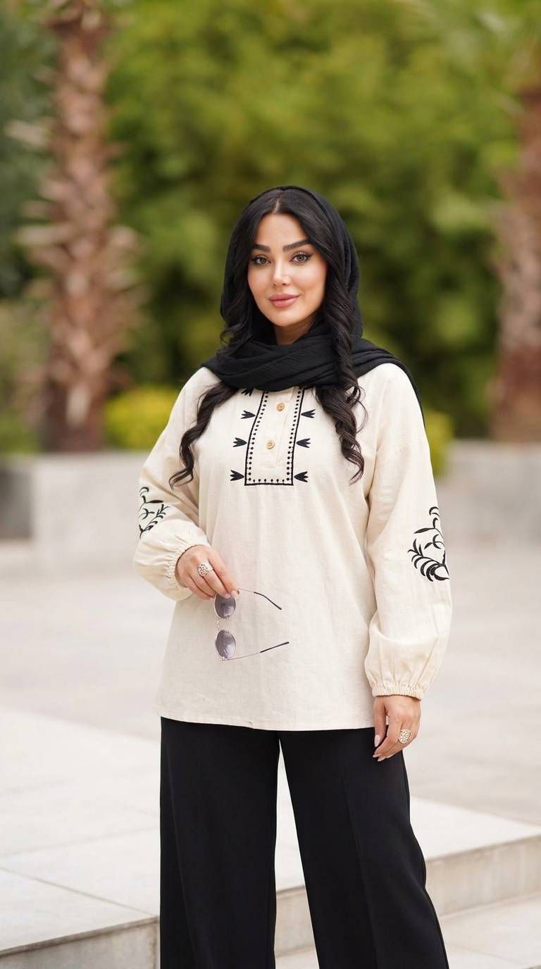 شومیز گلدوزی سبک مناسب تابستان