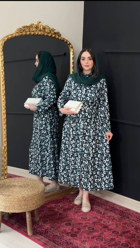 پیراهن ساحلی گل دار ریز