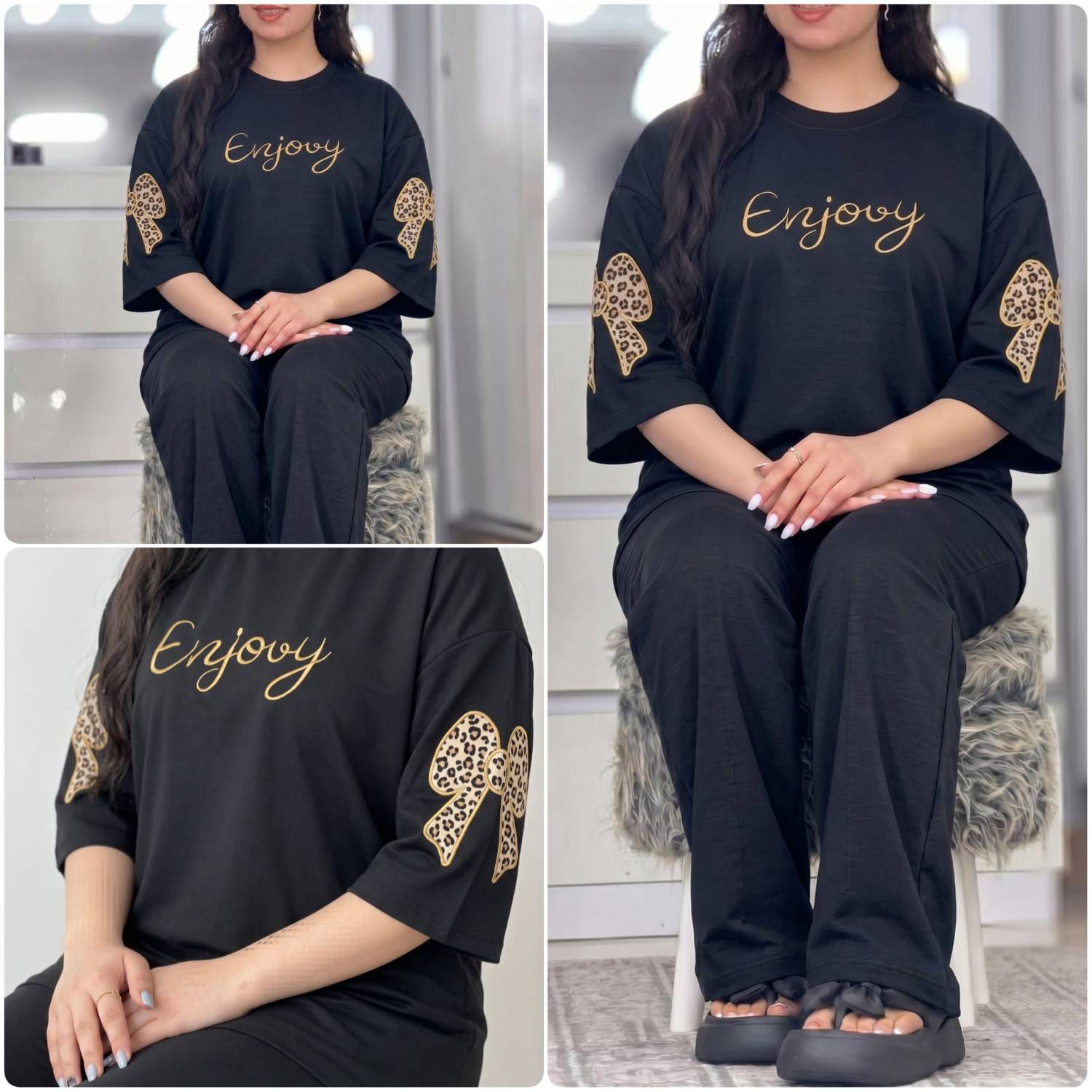 ست تیشرت شلوار خونگی فرنیا