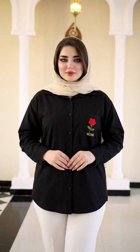 شومیز مانتویی رز