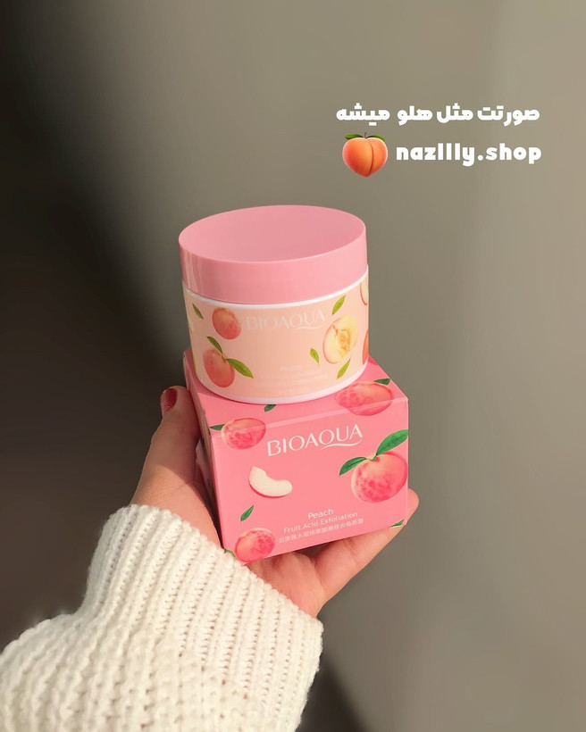 اسکراب صورت هلو بیوآکوا صورتتو مثل هلو شاداب کن